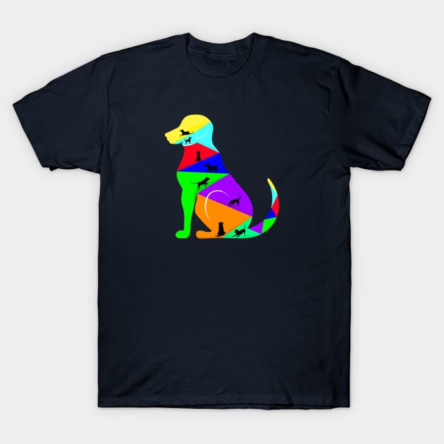 Colorful cute small puppies T-Shirt by MariRiUA